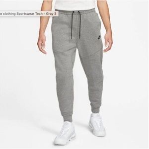 Nike Mens Size 2XL Sportswear Tech Fleece Joggers Athletic Pants Gray CU…